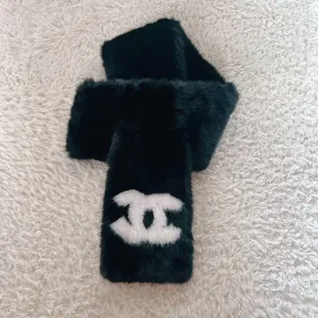 미사용 새상품 복슬복슬 머플러 블랙 CC 코코