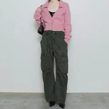 올리브 그린 카고 팬츠