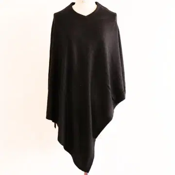 [ 새상품 미사용 ] 캐시미어 100 판초 본고장 네팔에서 온 블랙