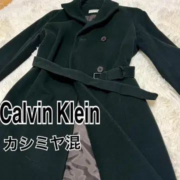 캘빈클라인 Calvin Klein 롱 코트 캐시미어 혼방 벨트 포함