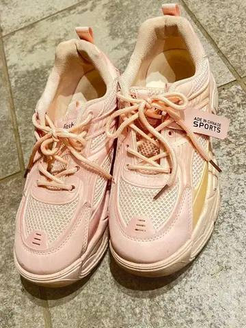 대디 스니커즈 핑크 K-스타일 깔끔한 스니커즈