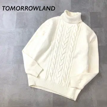 TOMORROWLAND 캐시미어 블렌드 터틀넥 케이블 짜임 니트