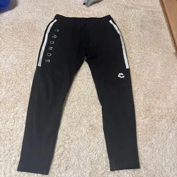 CRONOS 슬림핏 블랙 팬츠