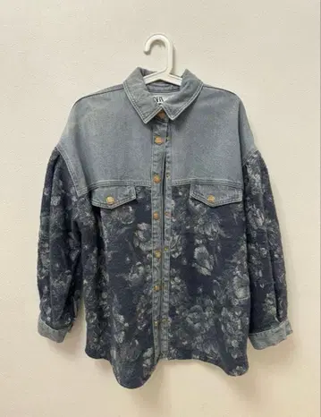ZARA 자라 꽃무늬 데님 자켓 G
