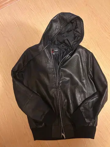 TOMZ 후드 부착 가죽 자켓 XXL