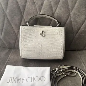 JIMMY CHOO 지미추 크로커다일 엠보  화이트