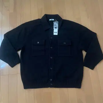 UNIQLO U 유니클로 라무 니트 자켓 블랙 XL 새상품
