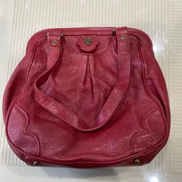가죽 빨간색 핸드백