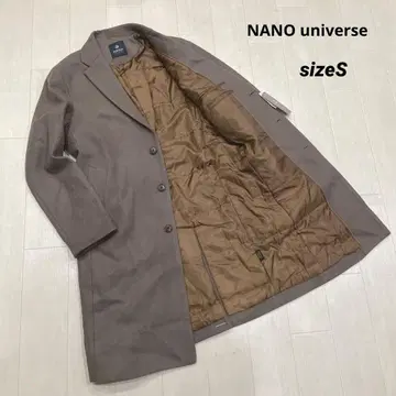 미사용 나노 유니버스 충전솜 멜톤 체스터 코트 남성용 S 브라운