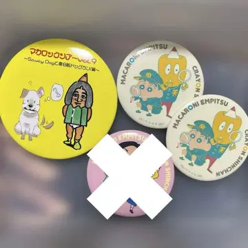 마카로니 연필 짱구는 못말려(크레용 신짱) 캔뱃지 세트