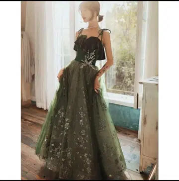 컬러 드레스 그린 그린