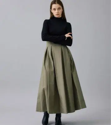 CLANE 클라네 플레어 플리츠 롱 스커트