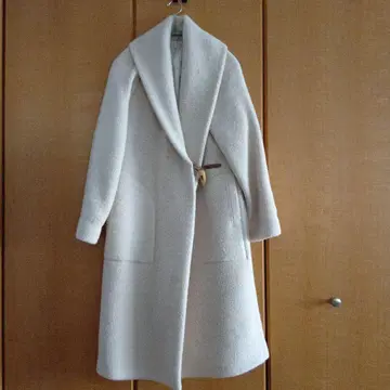캐시미어 혼방 파일 랩 디자인 코트 S 사이즈