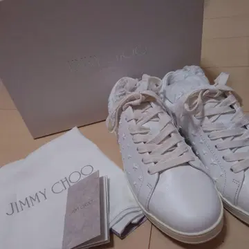 JIMMY CHOO 화이트 스니커즈