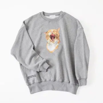 harapeco Neko Sweat(Akubi)- 그레이