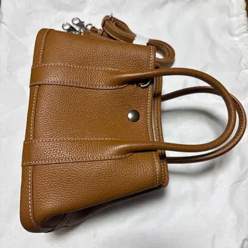 천연 가죽 오더 미니 숄더백 가든파티 타입 카멜 계열 새상품급
