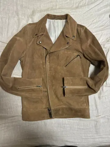 양가죽 스웨이드 더블 라이더스 스웨이드