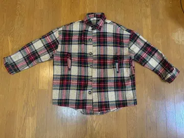 체크 무늬 플란넬 셔츠 긴팔