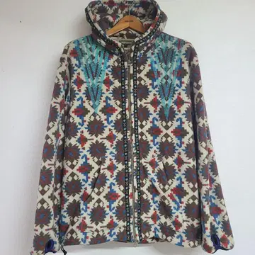 포티 x 내추럴 바이시클 플리스 자켓 L 네이티브 무늬