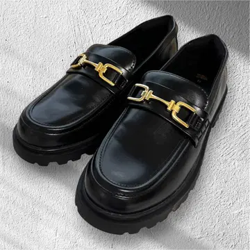 ZARA 체인 로퍼 트랙 밑창 가죽 size 36