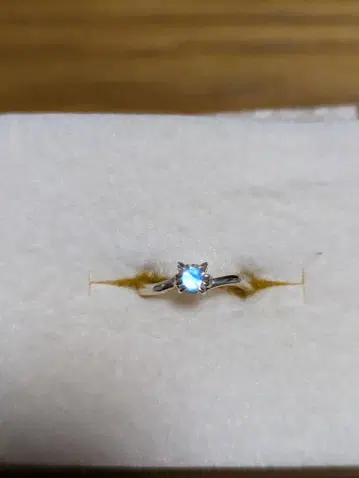 쁘띠 고양이 핑키링 로얄 블루문스톤 실버 925