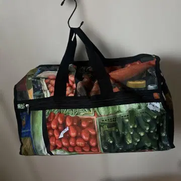 새상품급 Janoni 채소 프린트 보스턴 백