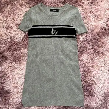 그레이 반팔 미니 원피스 M (미사용 새상품)