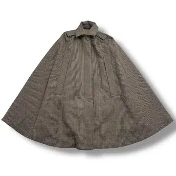 [ 새상품급 ] MACKINTOSH 체크 리버서블 판초 케이프 코트