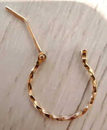 [ 한쪽 귀용 ] 아가테 후프 귀걸이 k10