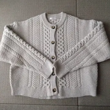 뷰티&유스 케이블 짜임 가디건 프리 그레이