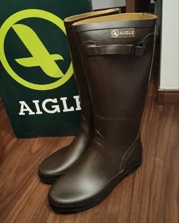 AIGLE 브라운 장화 사이즈 39