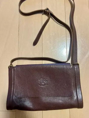 IL BISONTE 숄더백 가죽 다크 브라운