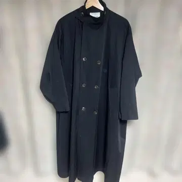 FREAK'S STORE 블랙 더블 브레스트 트렌치코트