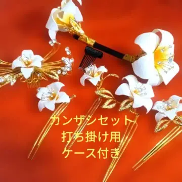 헤어콤 세트 우치카케용 케이스 포함 4