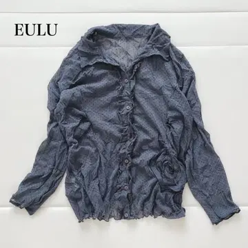 에울 도트 무늬 블라우스 도트 빅 사이즈 프릴 스트레치 비침 한국