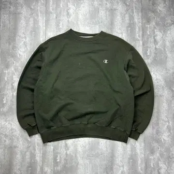 챔피온 자수 로고 원 포인트 맨투맨 카키 XL 6024
