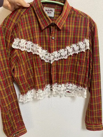 panamaboy 빨간색 체크 셔츠 블라우스