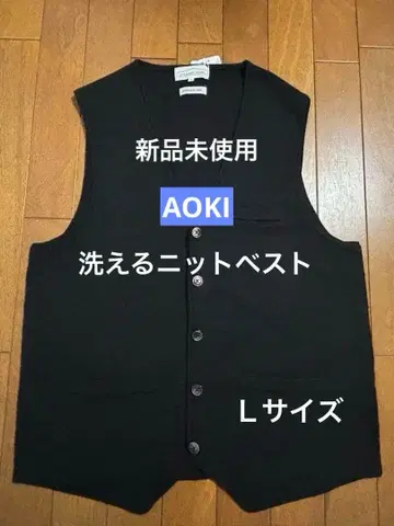 LIFE & WORK DESIGN 블랙 V넥 베스트 L