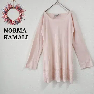 노마 카말리 시어 니트 레이스 편직 튜닉 스웨터 스퀘어넥 M