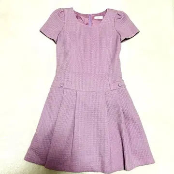 컬 파 크레인 무릎 기장 원피스 반팔 라벤더 7호