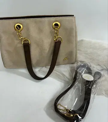 키타무라 스웨이드 핸드백