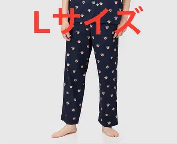 젤라또피케옴 도넛 패턴 롱 팬츠 네이비 L 사이즈