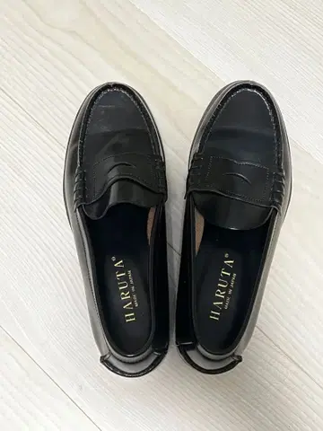 HARUTA 블랙 로퍼 22.0cm EEE