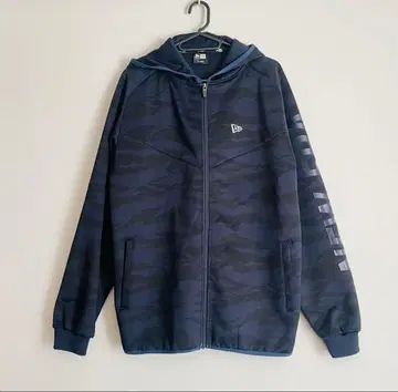 NEW ERA 네이비 카모 패턴 후드티 XL 사이즈