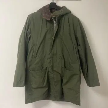 올리브 그린 모즈 코트 퍼 포함