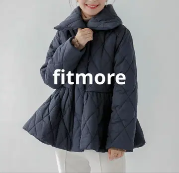 fitmore 핏모어 페플럼 패딩 자켓 네이비