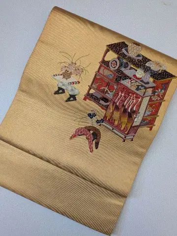 금 바탕 소주 자수 후쿠로 오비