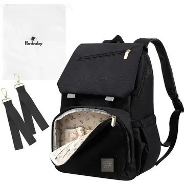 Ponbaby 산리오 콜라보 마더백 블랙 폼폼푸딩