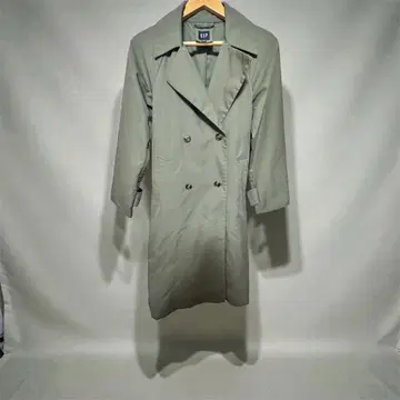 그레이 더블 브레스트 트렌치코트 GAP