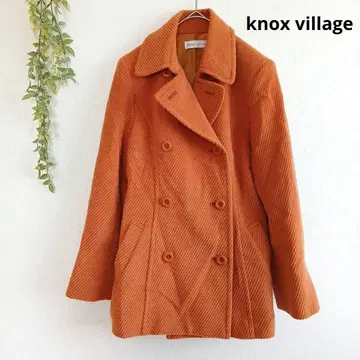 녹스빌리지 더블 브레스트 울 코트 미들 기장 캐주얼 9AR